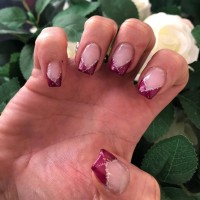 French rose ongles carrés