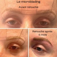 Microblading avant retouche et après 6 mois