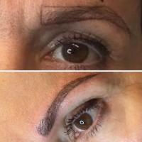 Microblading sourcils avant et après