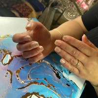 Semi-permanent avec des paillettes