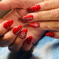 Ongles rouges Noël