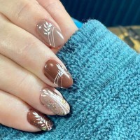 Semi-permanent beige et marron