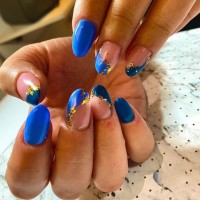 Rallongement bleu et doré